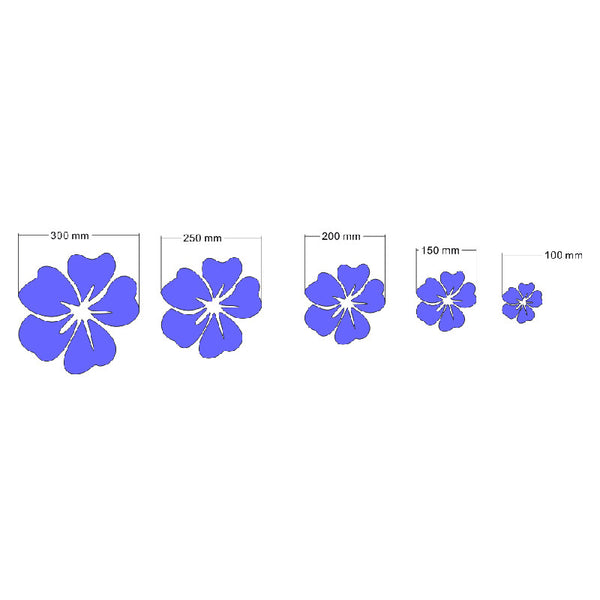 Amazing 5 Piece Reflective Flower Wall Decals