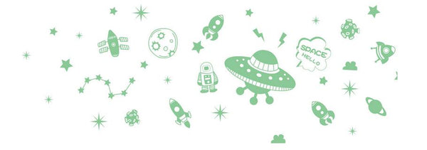 Fun Luminous Space UFO Decals