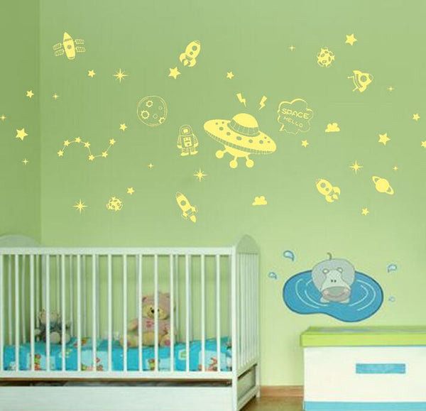 Fun Luminous Space UFO Decals