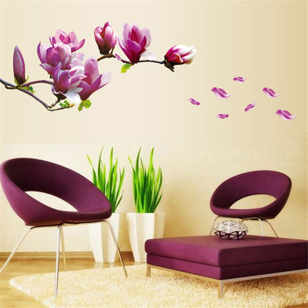 Charming Magnolia Flower Wall Decal