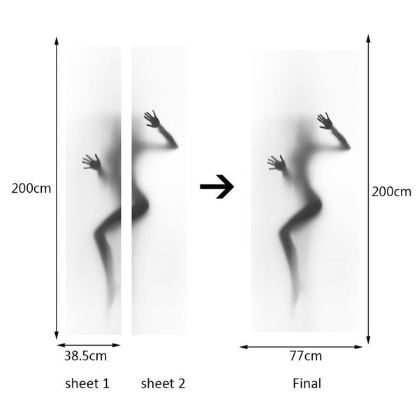 Horror Scared Woman 3D Shower Decal