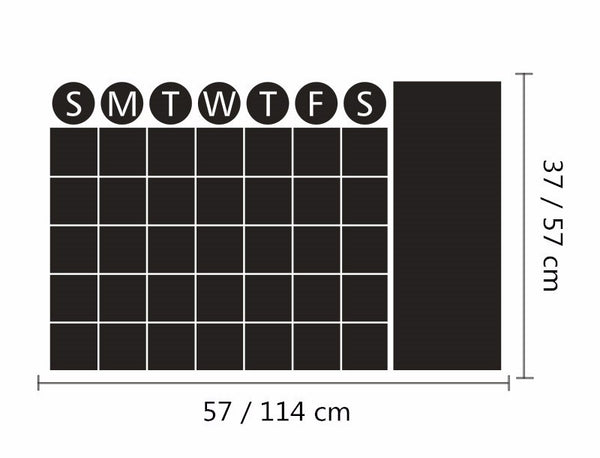 Chalkboard Calendar Wall Decal