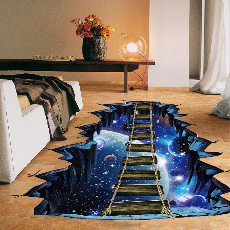 Amazing 3D Space Floor Drawbridge Decals