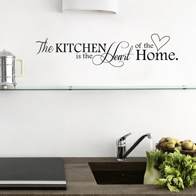 The Kitchen is Heart of Home Quote Decal