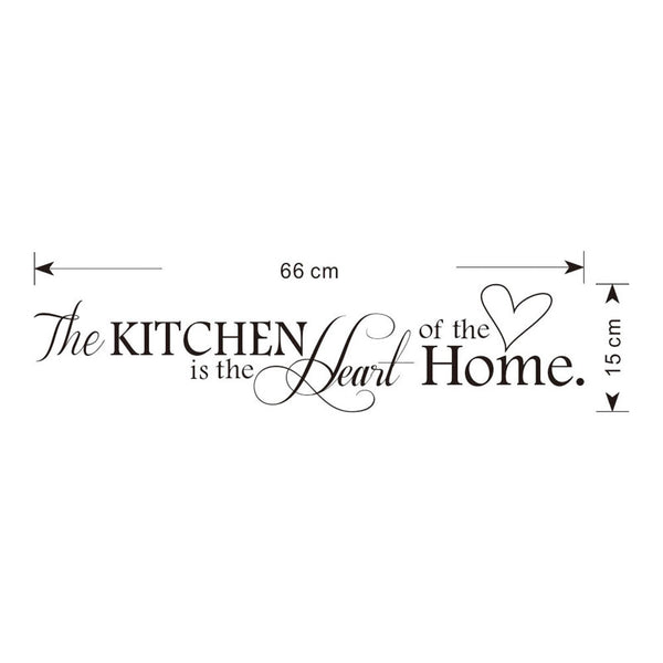 The Kitchen is Heart of Home Quote Decal