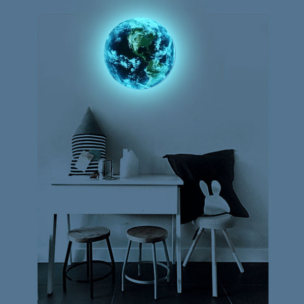 Luminous Blue Earth 3D Wall Decal