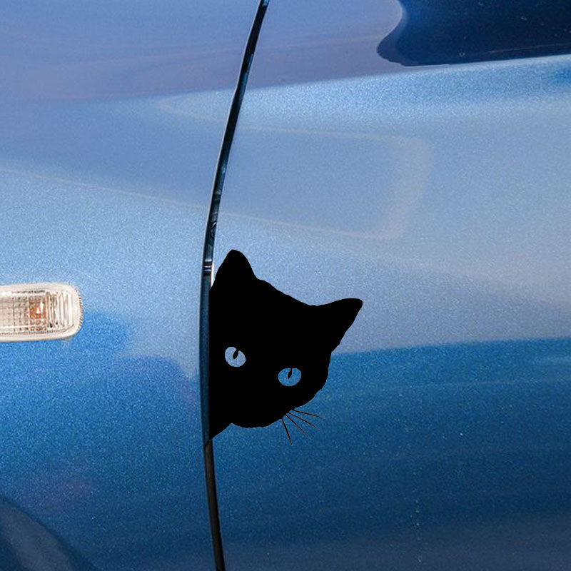 Cartoon Black Cat Car Stickers Waterproof Decal For Car Body Sticker Window  Decoration Cat Auto Vinyl