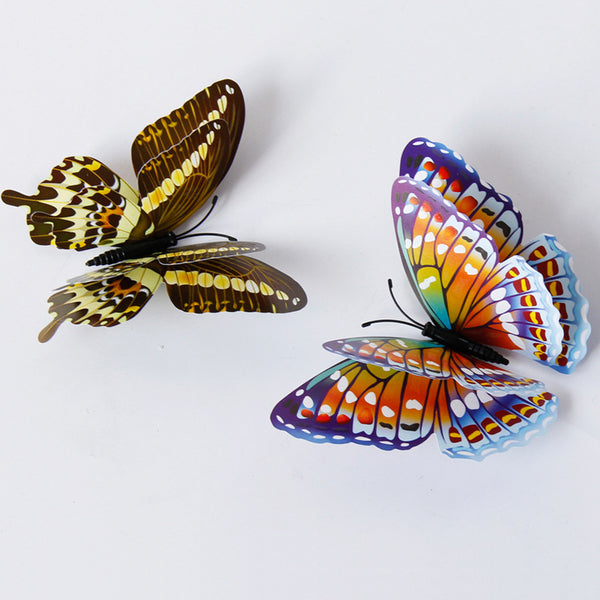 12 Piece 3D Butterfly  Glow In Dark Decals