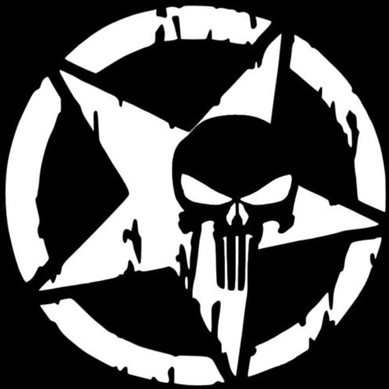 Cool Punisher Skull Car Motorcycle Decal - The Decal House