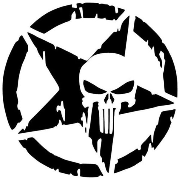 Cool Punisher Skull Car Motorcycle Decal