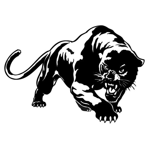 Fiery Wild Panther Car Decal