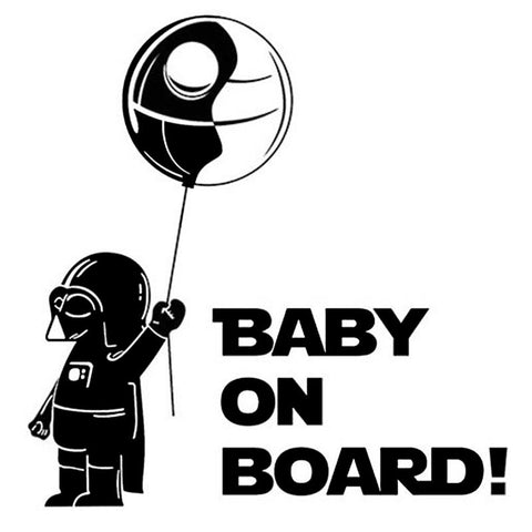 Fun Darth BABY ON BOARD Car Decal