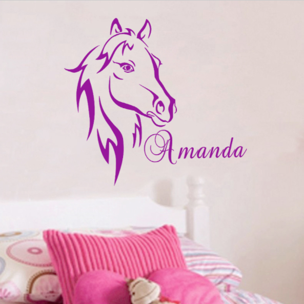 Beautiful Personalized Horse Wall Decal