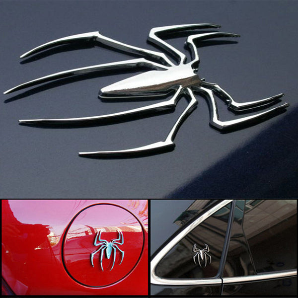 3D Stainless Steel Spider Decal