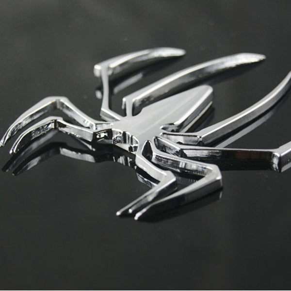 3D Stainless Steel Spider Decal