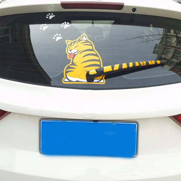 Fun Cat Moving Tail Car and Wiper Decals