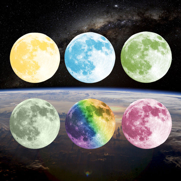 Multicolor Luminous DIY Moon Wall Decor