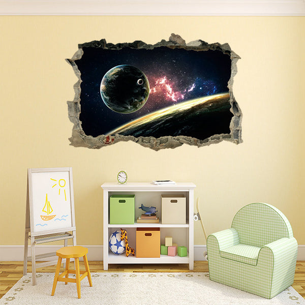 3D Planet Galaxy Wall Decal