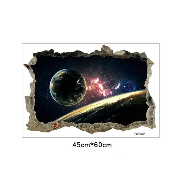 3D Planet Galaxy Wall Decal