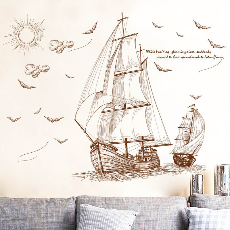 Sailing Pirate Ship Wall Art