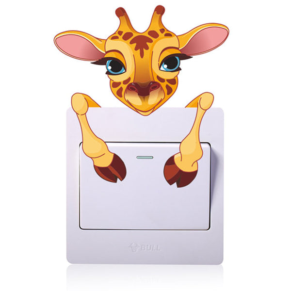 Cute Animals Light Switch Decal for Kids