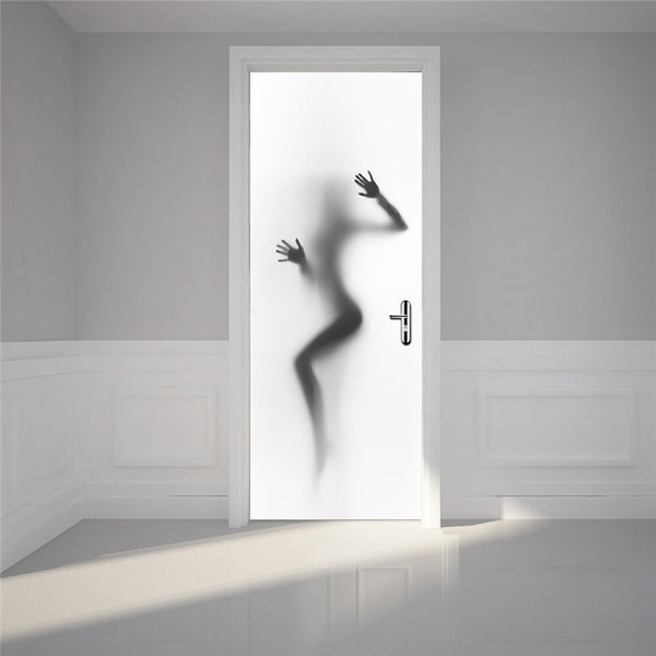 Horror Scared Woman 3D Shower Decal