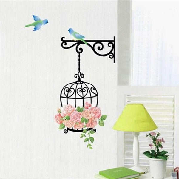 Beautiful Delicate Birdcage Wall Decal
