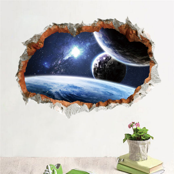 Outer Space Planet Galaxy Mural Decal