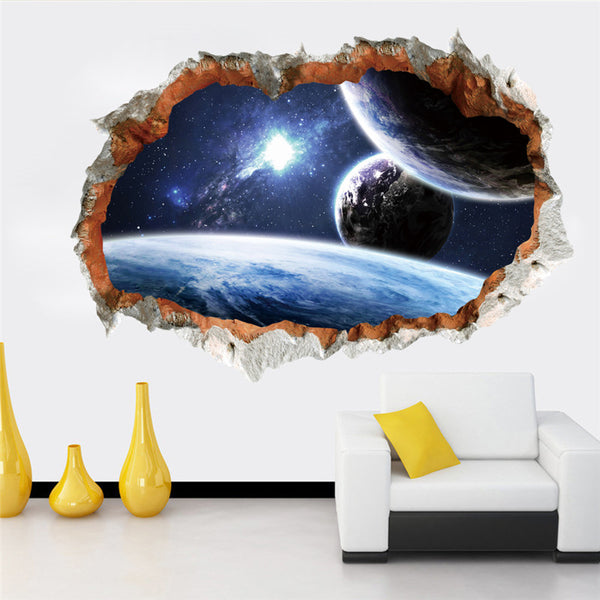 Outer Space Planet Galaxy Mural Decal