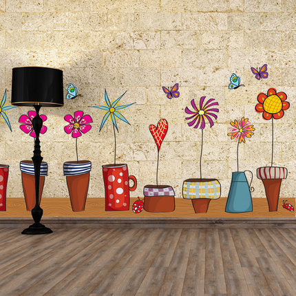 Lovely Pot Plant Flowers and Butterfly Decor