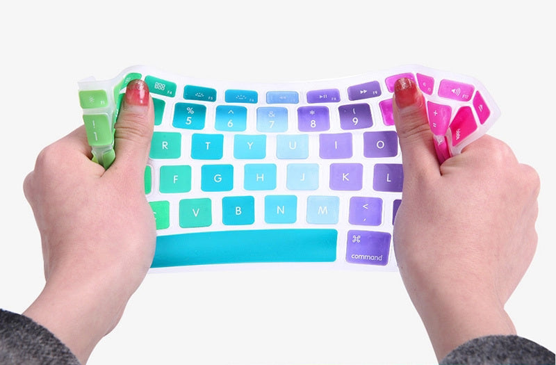 Rainbow Silicone Protective Keyboard Cover for MacBook Air 13 – The Decal  House