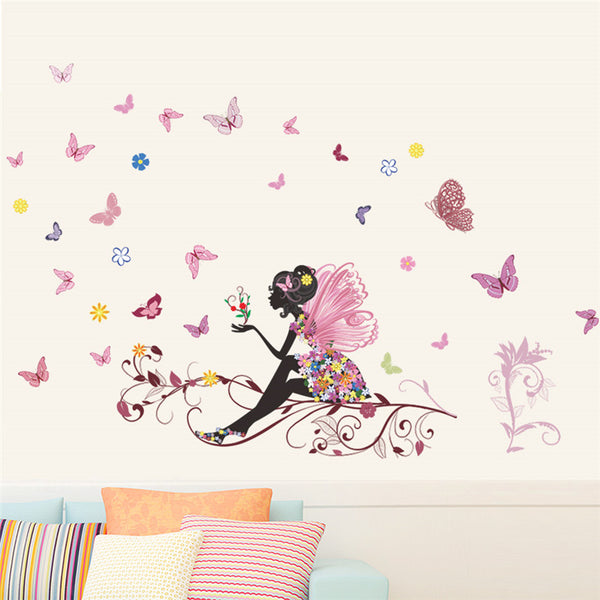 Romantic Floral Fairy Wall Murals