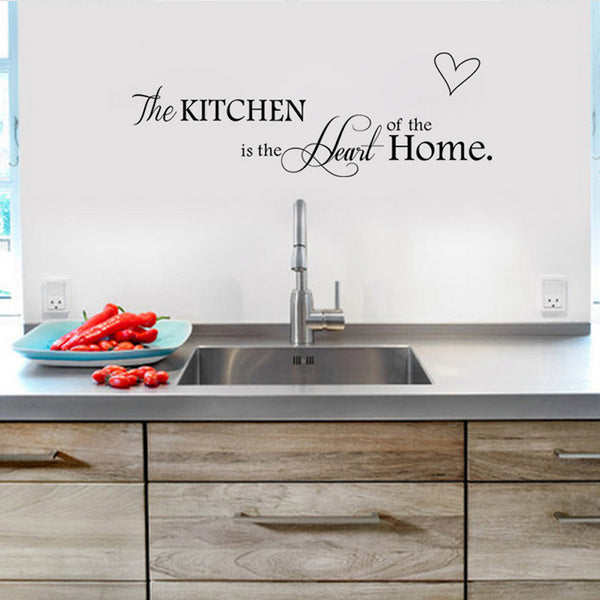 The Kitchen is Heart of Home Quote Decal