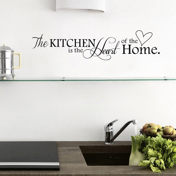 The Kitchen is Heart of Home Quote Decal