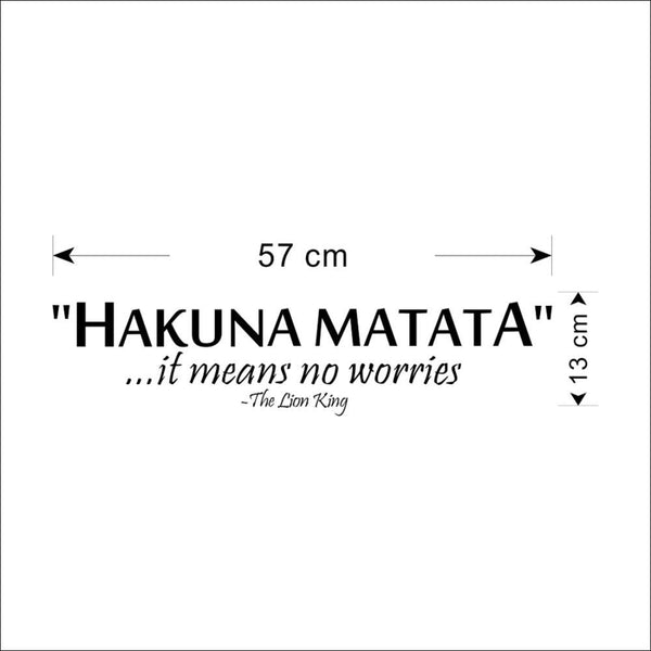 Hakuna Matata Wall Decal
