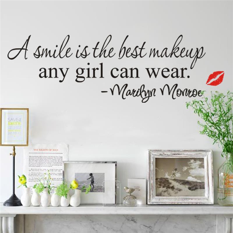 Smile Is The Makeup Marilyn Monroe Quote Decal Decal House