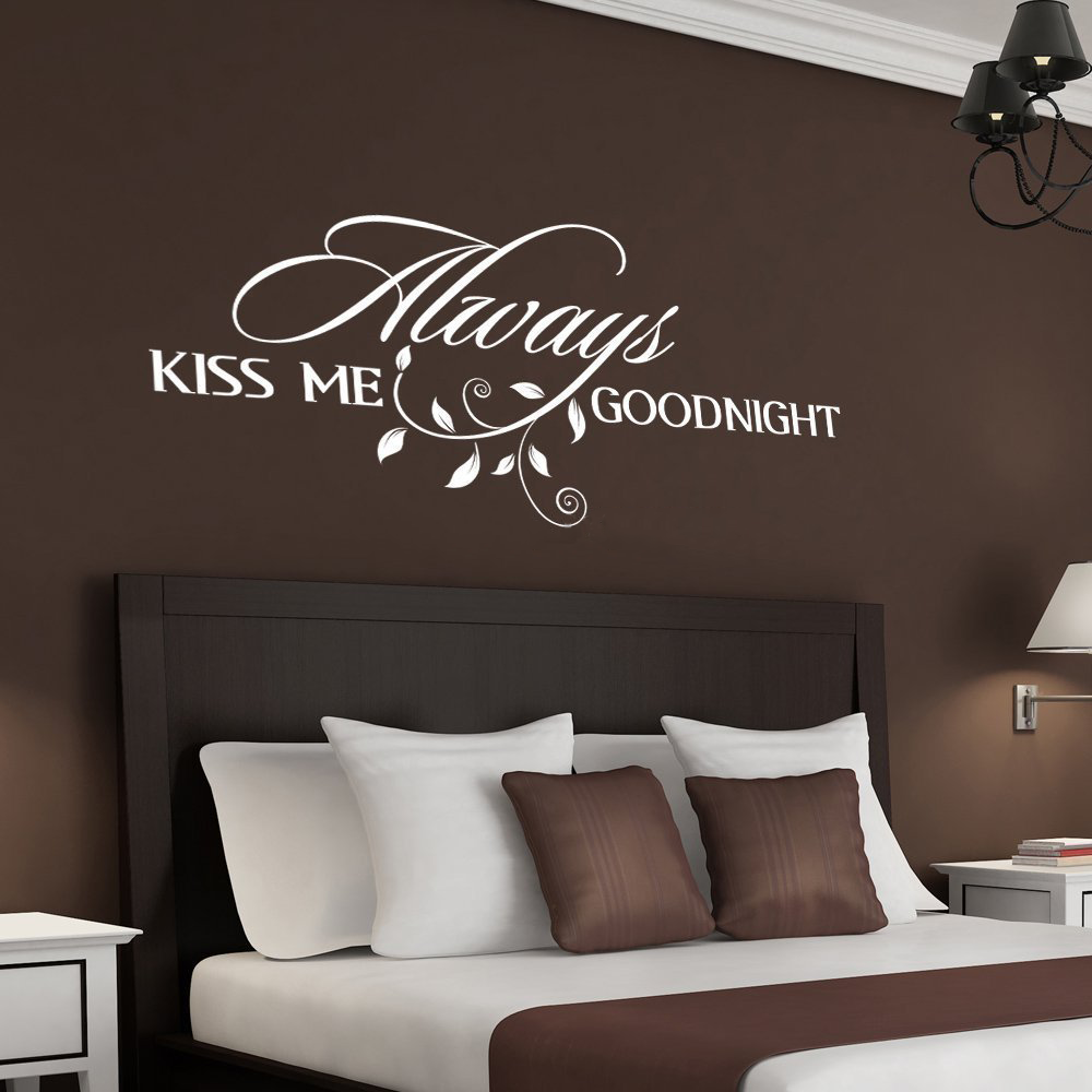 Always Kiss Me Goodnight Wall Decal