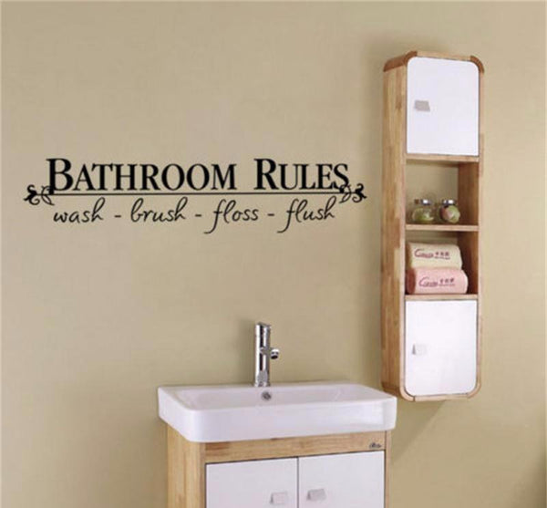Bathroom Rules Quote Decal
