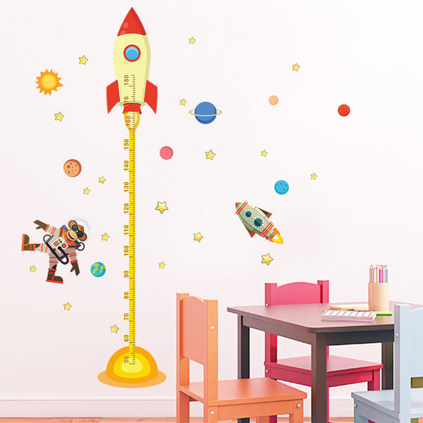 Outer Space Monkey Pilot Rocket Wall Decals