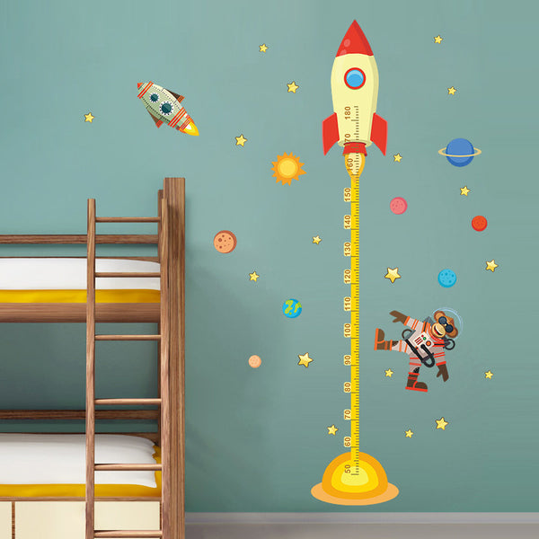 Outer Space Monkey Pilot Rocket Wall Decals