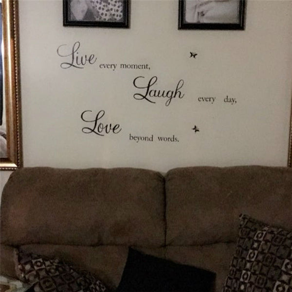 "Live Laugh Love" Quote Wall Decal