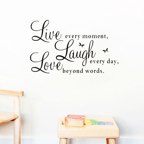 "Live Laugh Love" Quote Wall Decal
