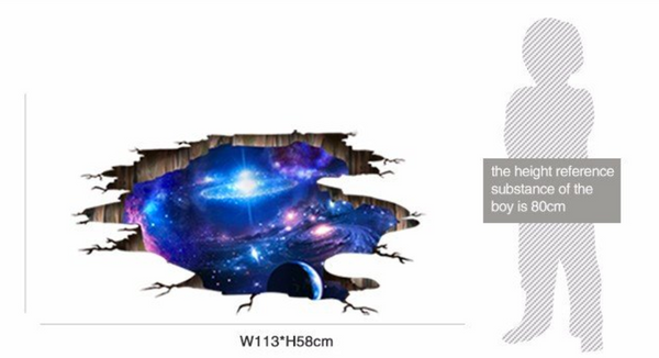 3D Milky Way Ceiling Floor Decal
