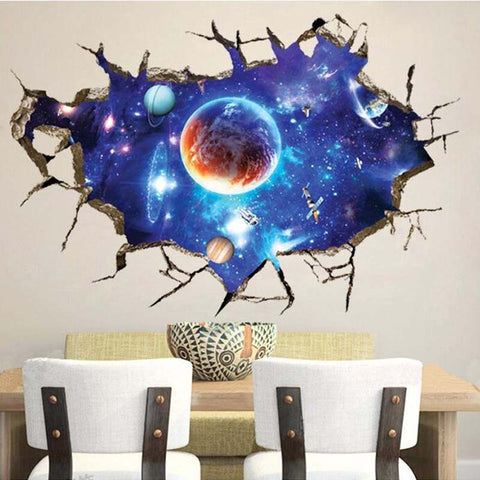 Magnificent 3D Outer Space Wall Decal