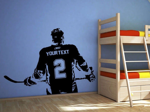 Personalized Hockey Player Wall Decal - 11 Colors - Limited Edition!