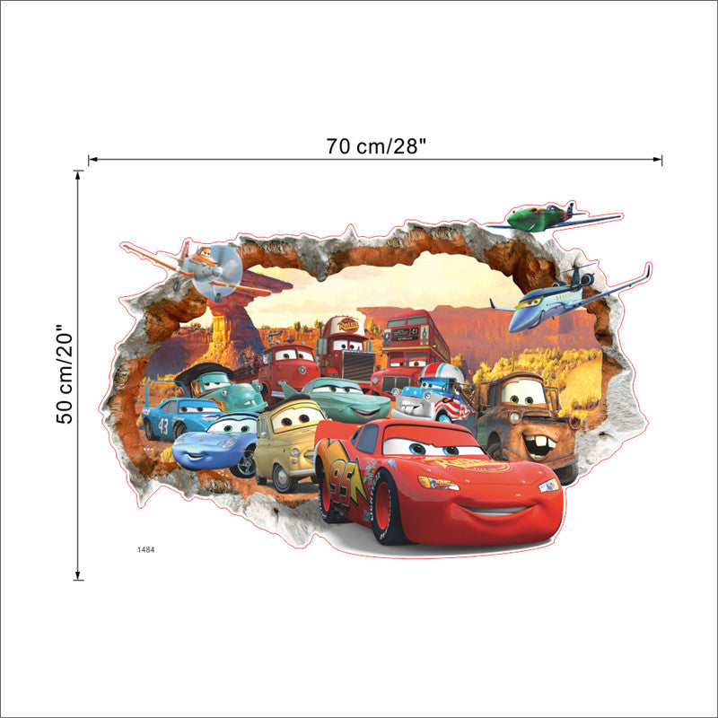 3D Disney Pixar's Cars Wall Decals