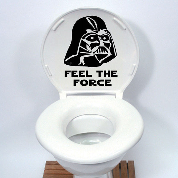 Funny Feel The Force Toilet Decal