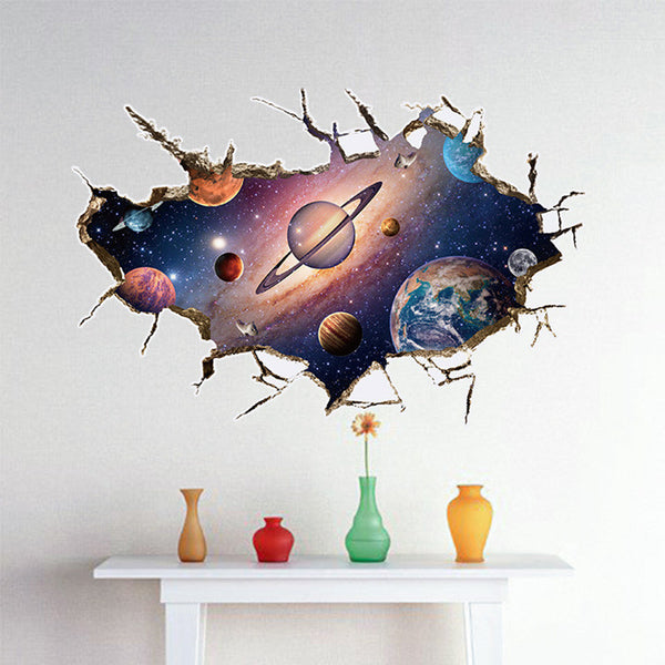 3D Planet Mural Decal