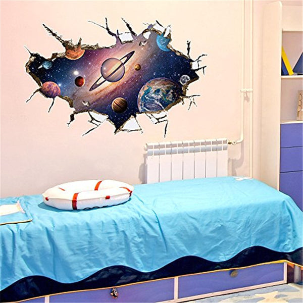 3D Outer Space Planet Wall Decals