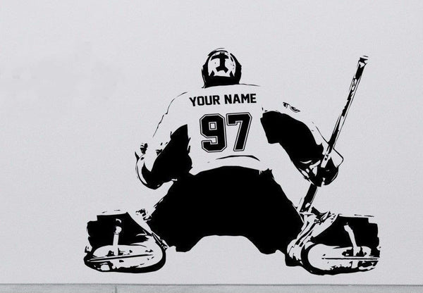 CUSTOM Personalized Goalie Wall Decal - 14 Colors - EXTREMELY LIMITED
